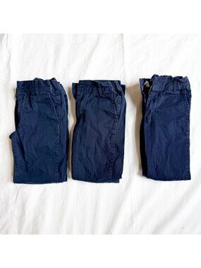 Childrens Place Boys Navy Blue Uniform Cotton Chino Pants Size 6 Bundle of 3